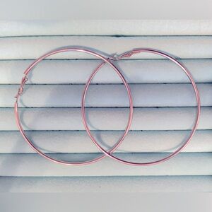 Express Oversized Silver Hoop Earrings